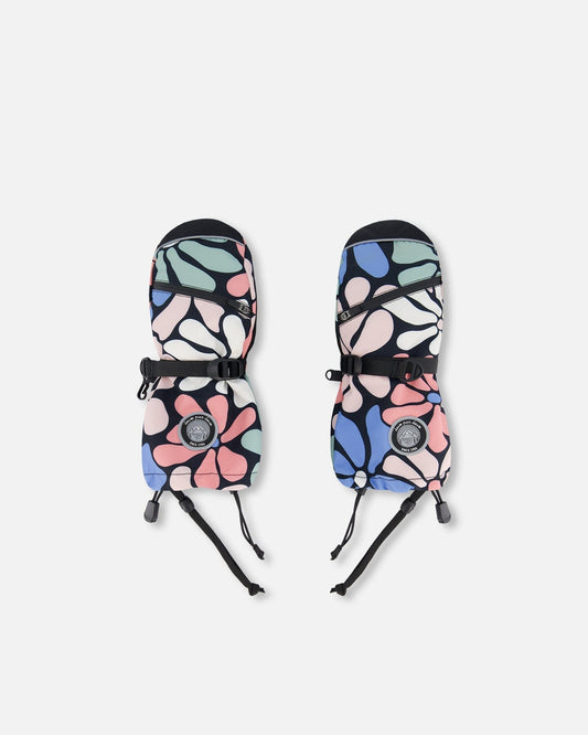 TEKNIK Mittens Printed Retro Flowers-0