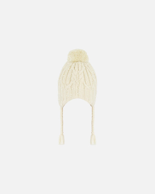 Peruvian Knit Hat Off White-1