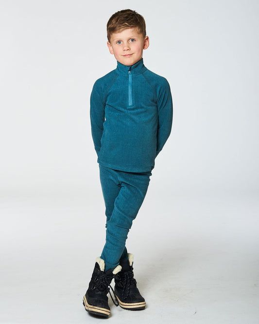 Two Piece Thermal Underwear Set Pine Green-1