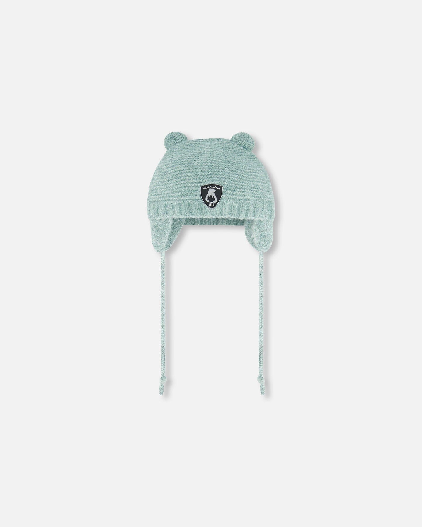 Knit Hat With Ears Green-0
