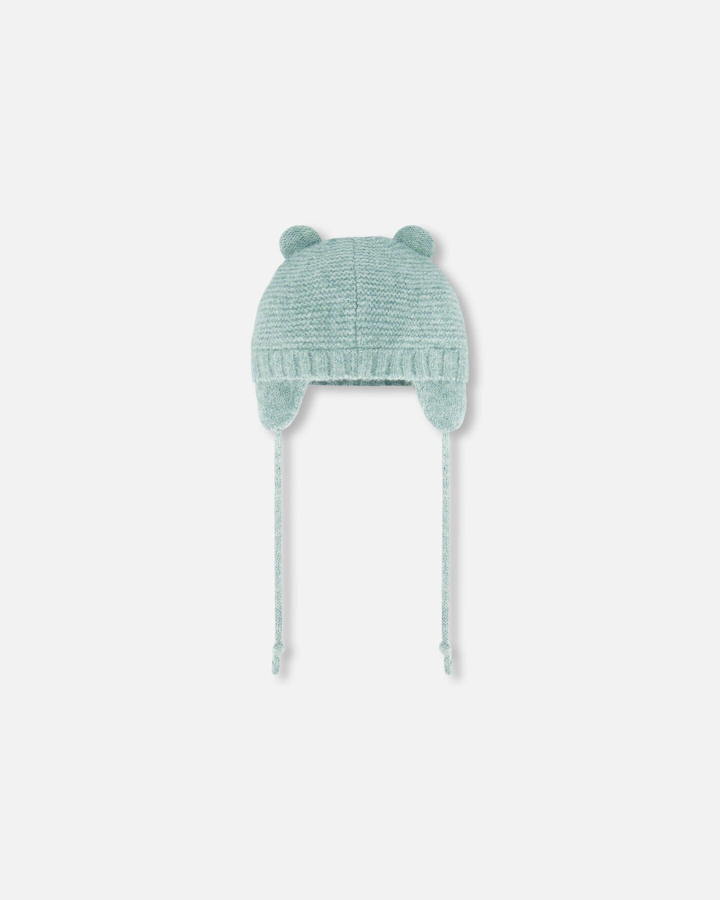 Knit Hat With Ears Green-1