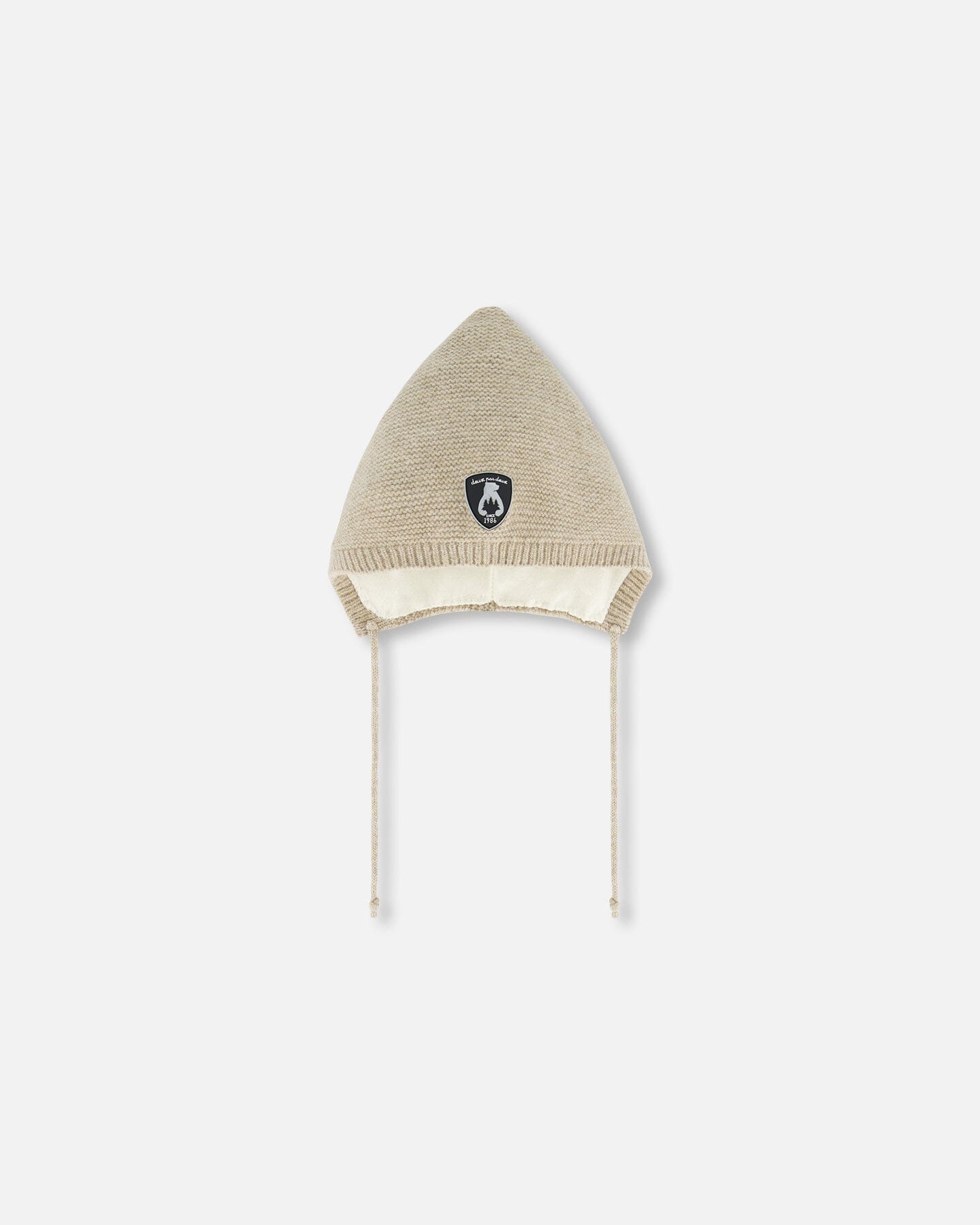 Baby Pointed Knit Hat In Beige-0