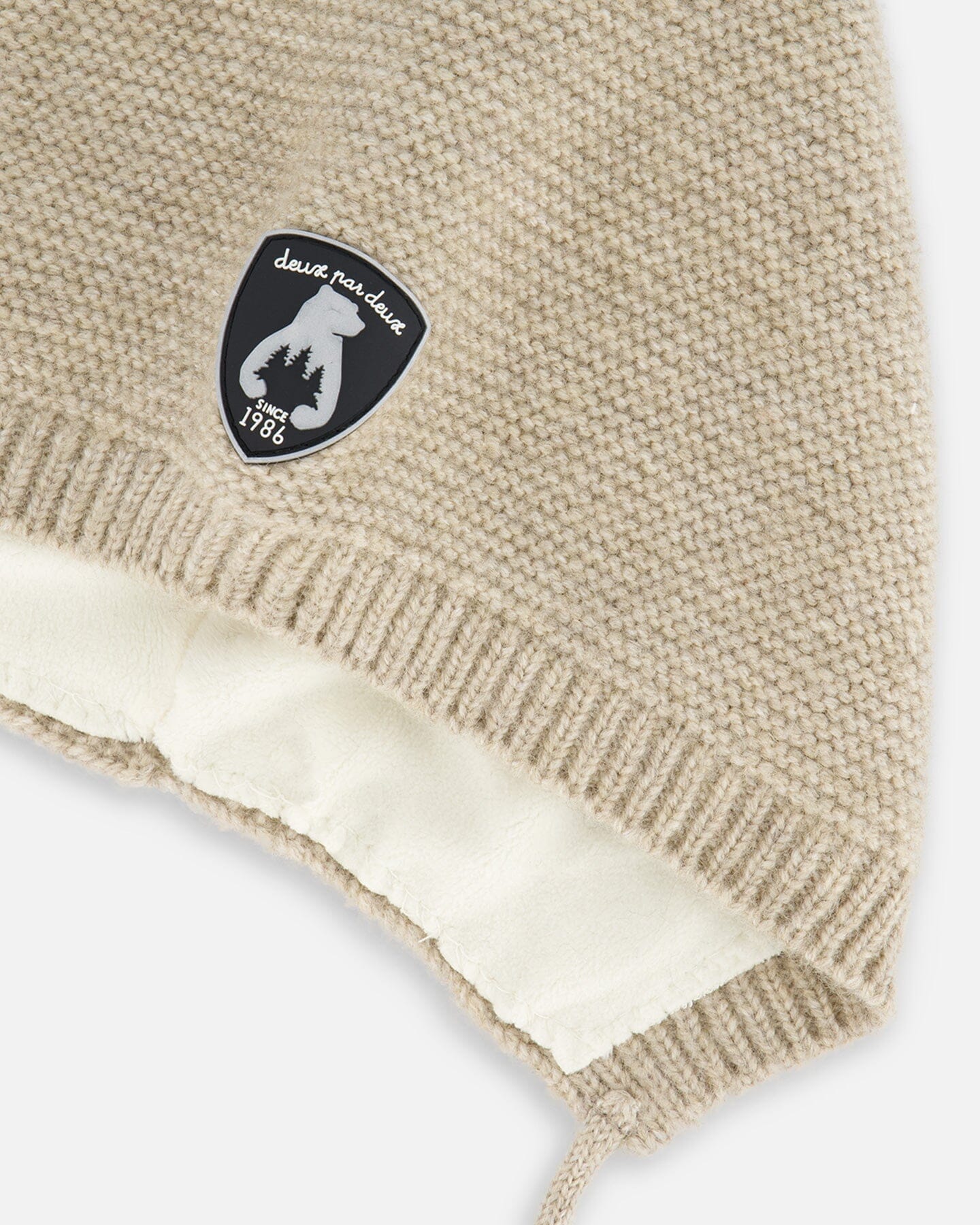 Baby Pointed Knit Hat In Beige-3