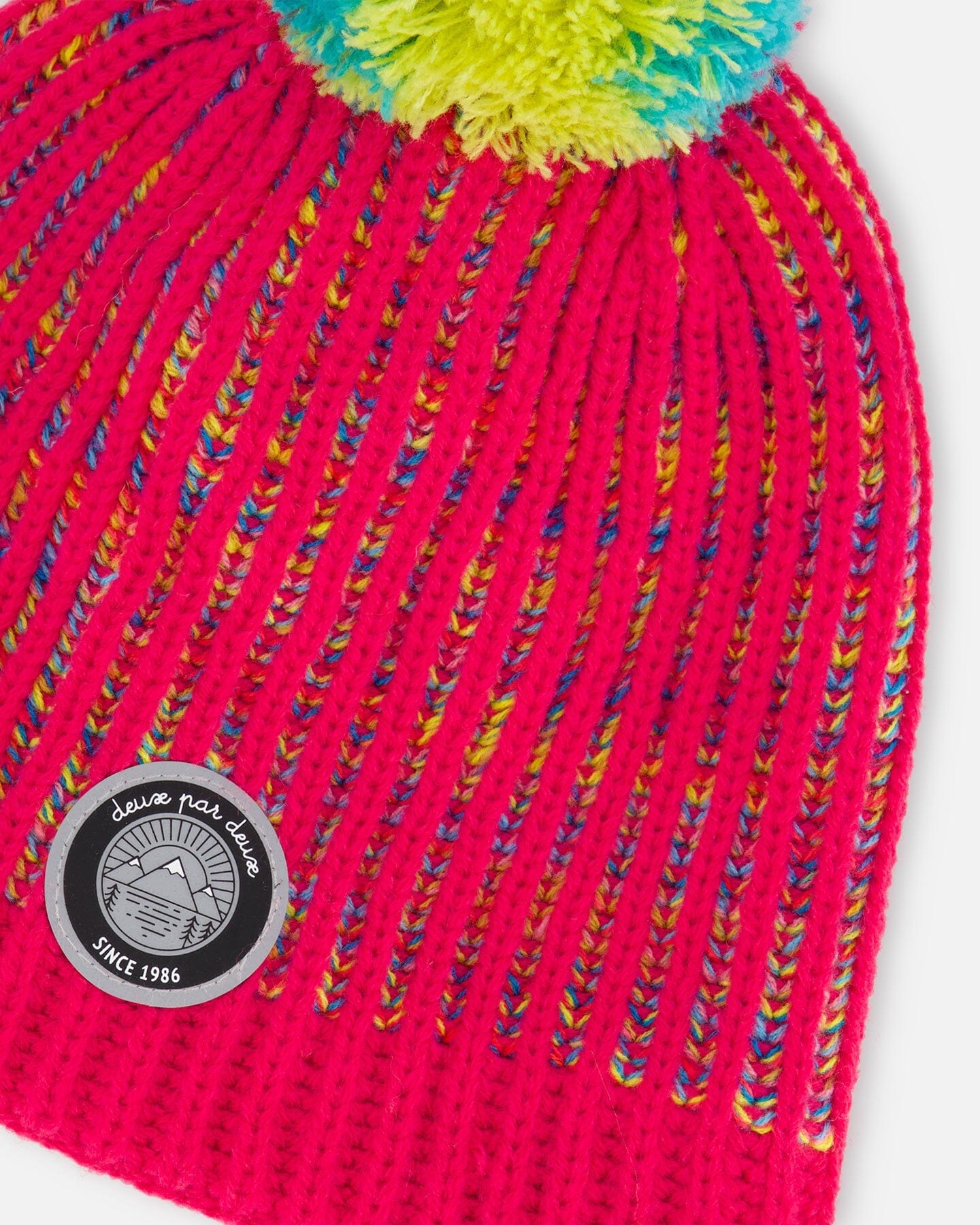 Knit Hat Pink And Multicolor-3