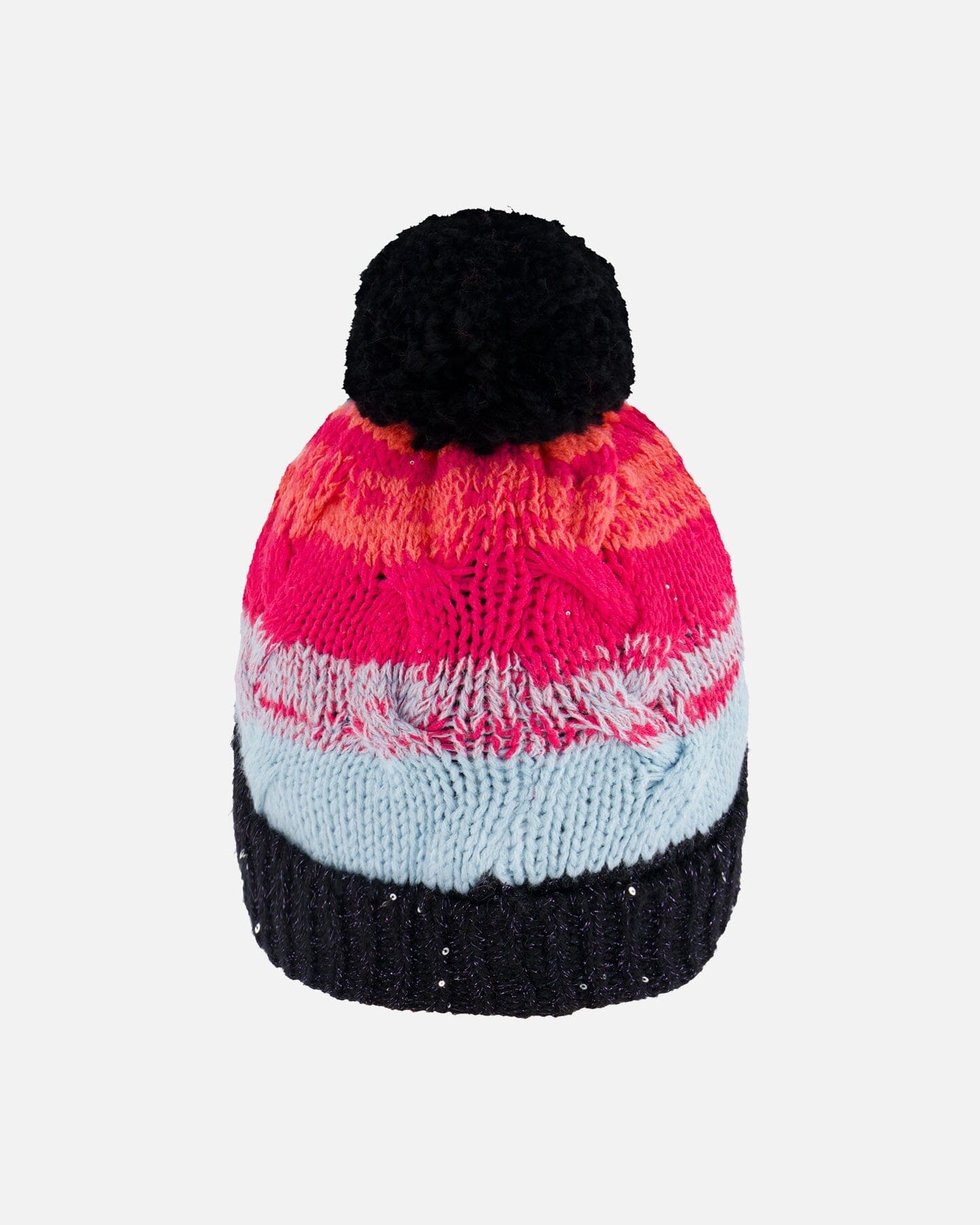 Knit Hat Gradient Blue, Coral And Fuschia-3