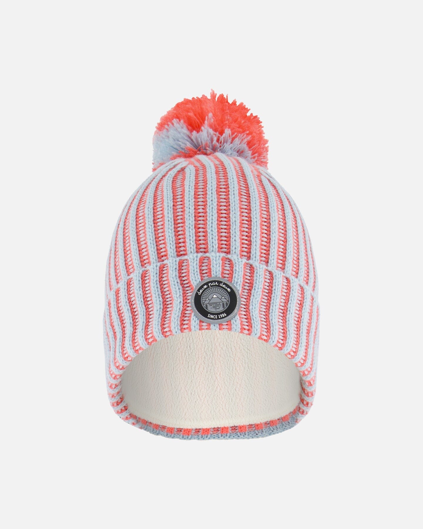Knit Hat Air Blue And Coral-0