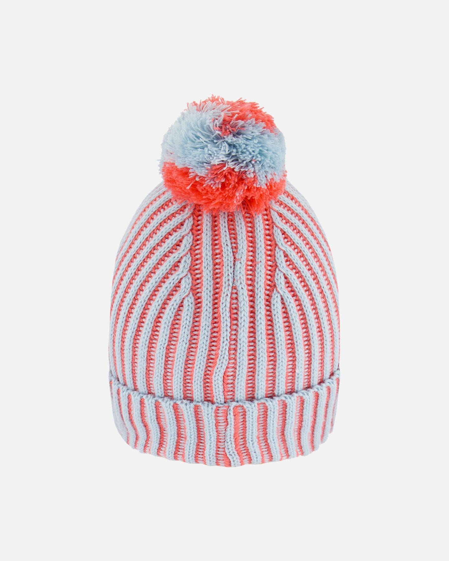 Knit Hat Air Blue And Coral-2