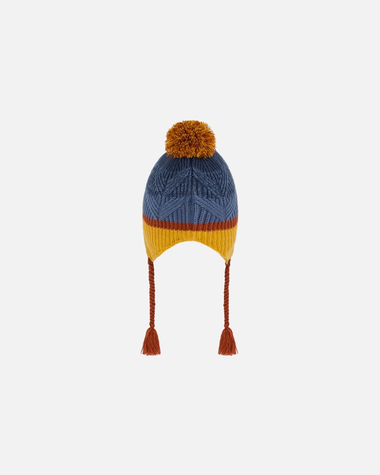 Peruvian Knit Hat Gradient Navy And Yellow-3