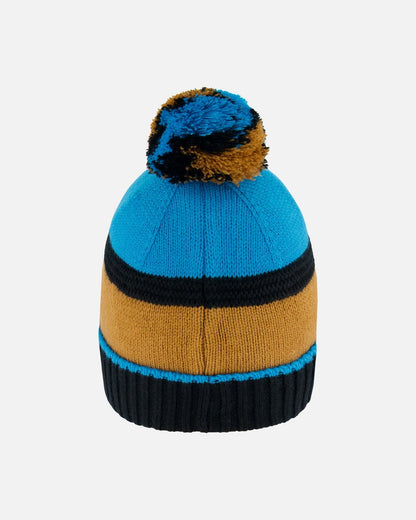 Knit Hat Blue, Black And Spice-2