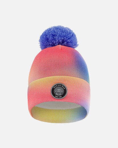 Cable Knit Hat Printed Watercolor Multicolor-0