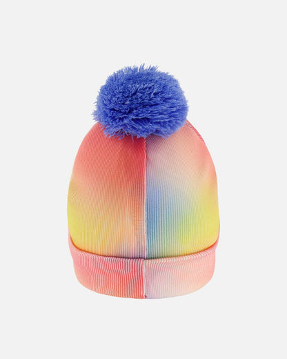 Cable Knit Hat Printed Watercolor Multicolor-2