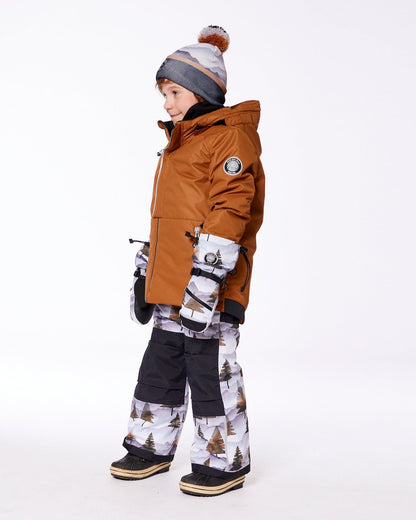 Knit Hat Gray With Mountains-1