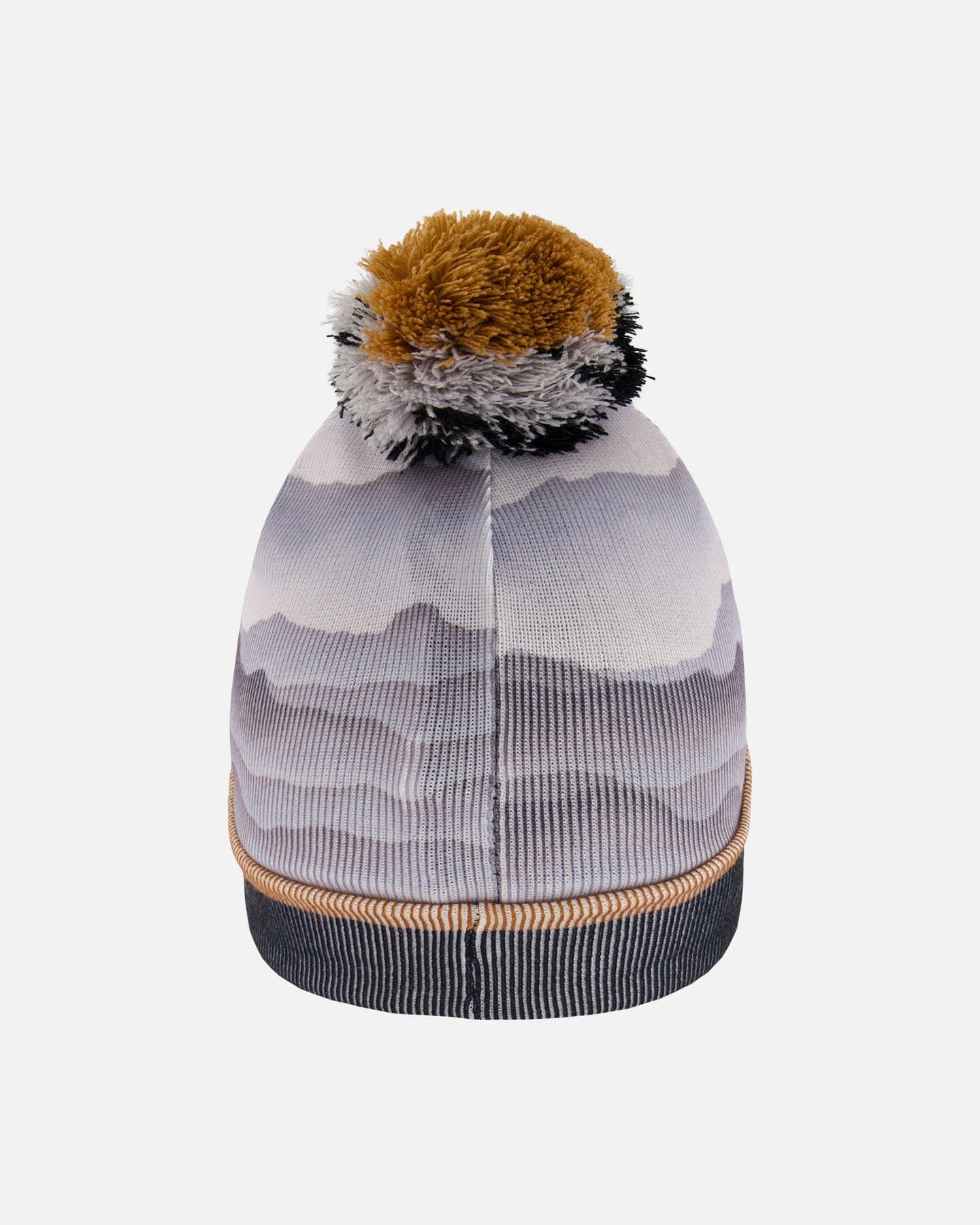 Knit Hat Gray With Mountains-2