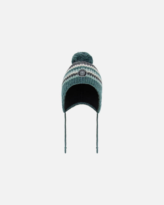 Peruvian Knit Hat Gradient Green-0