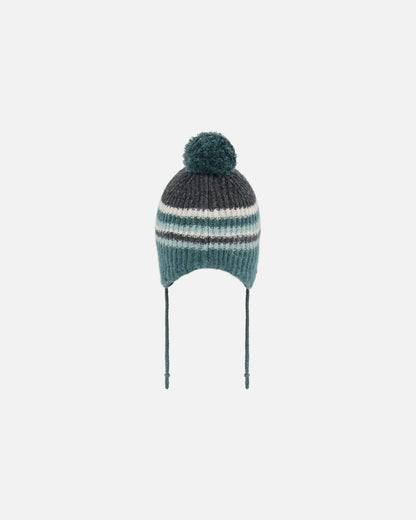 Peruvian Knit Hat Gradient Green-2