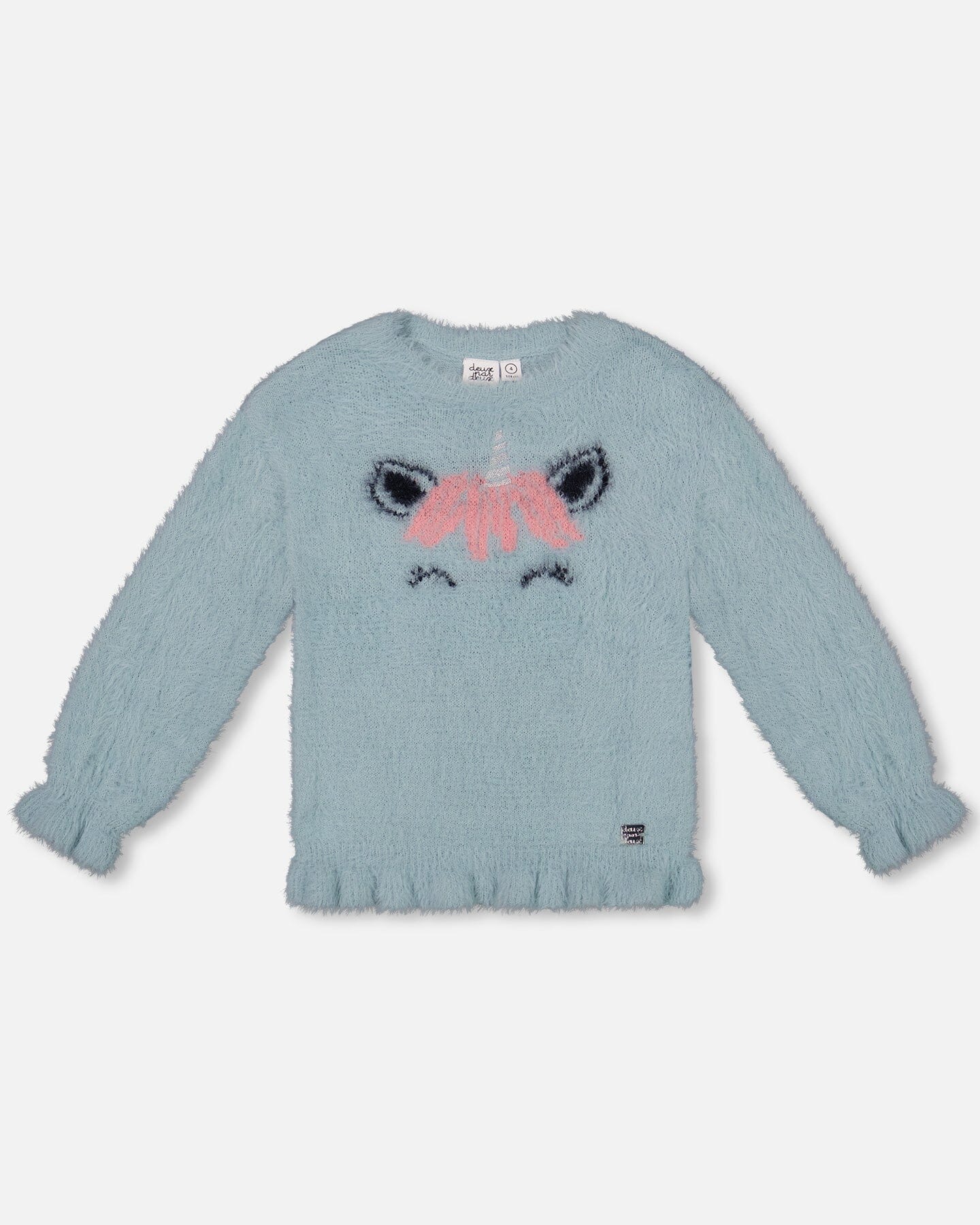 Unicorn Sweater Hairy Knit Turquoise-0
