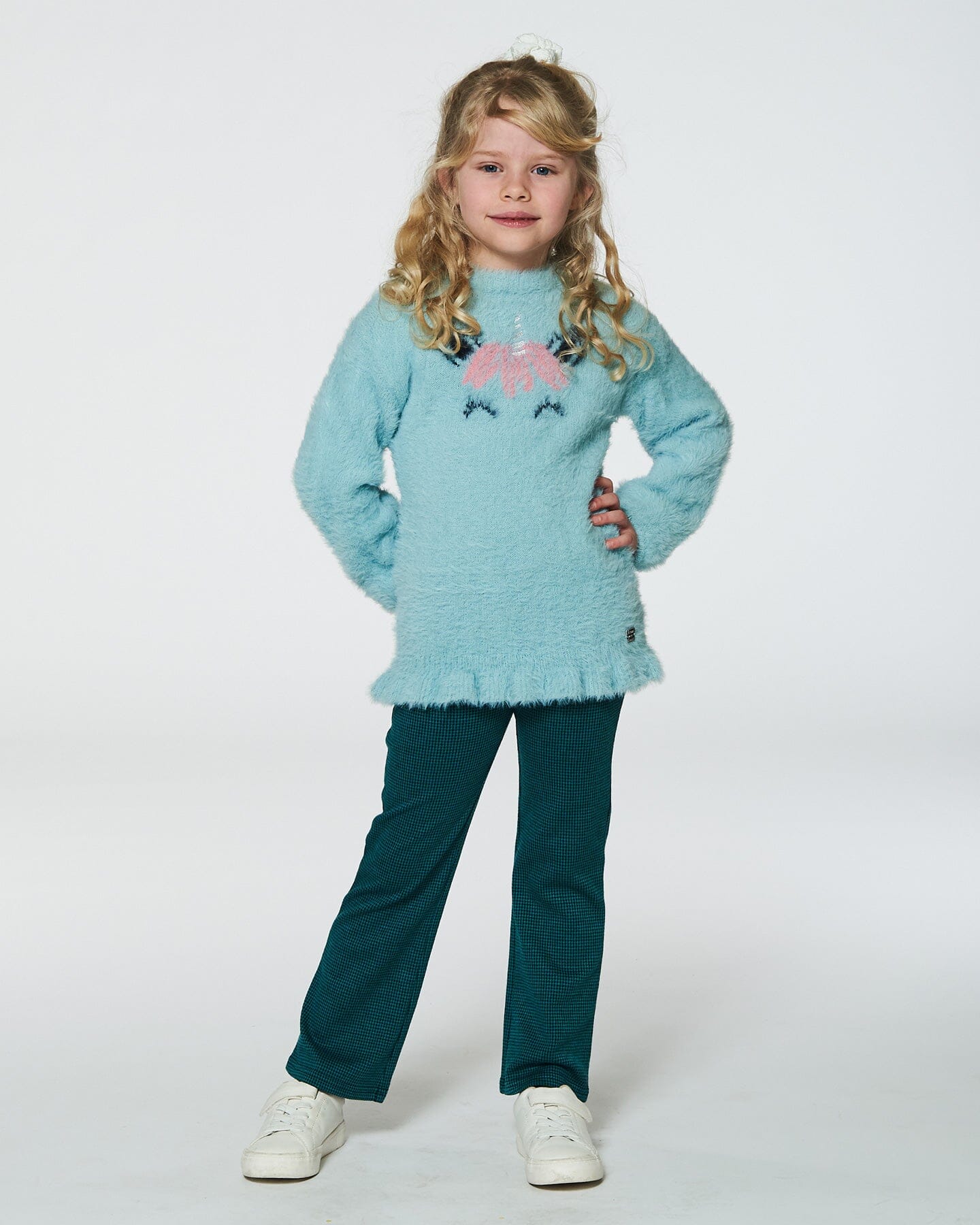 Unicorn Sweater Hairy Knit Turquoise-1
