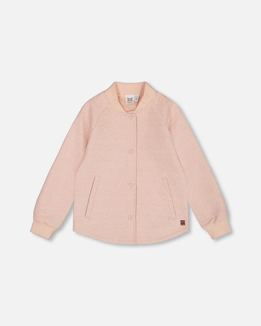 Quilted Long Sleeve Overshirt Light Pink-0