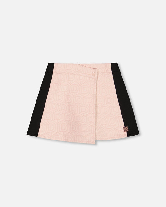 Skort With Contrast Front Light Pink-0