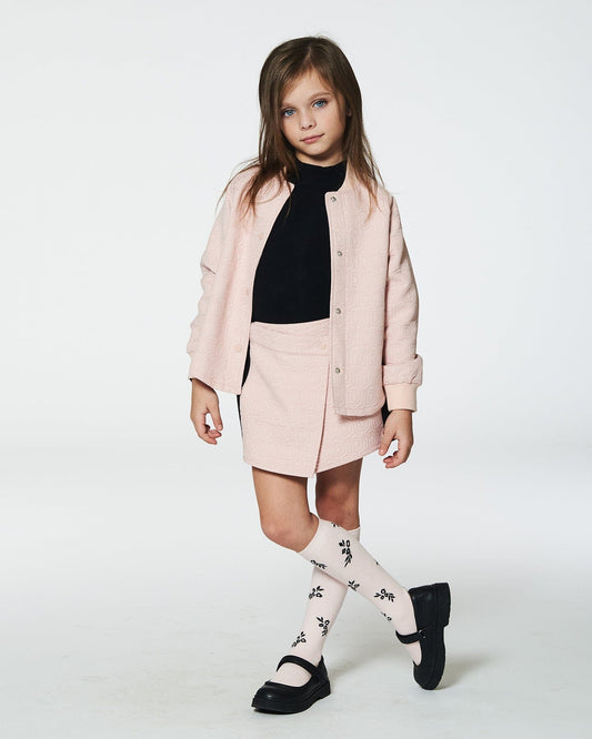 Skort With Contrast Front Light Pink-1