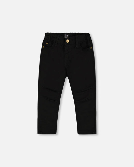 Stretch Twill Pants Black-0
