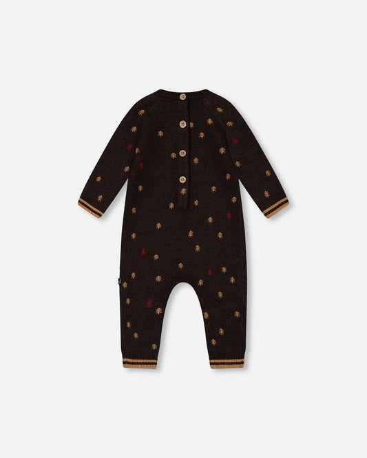 Knitted Jumpsuit With Intarsia Reindeer-1