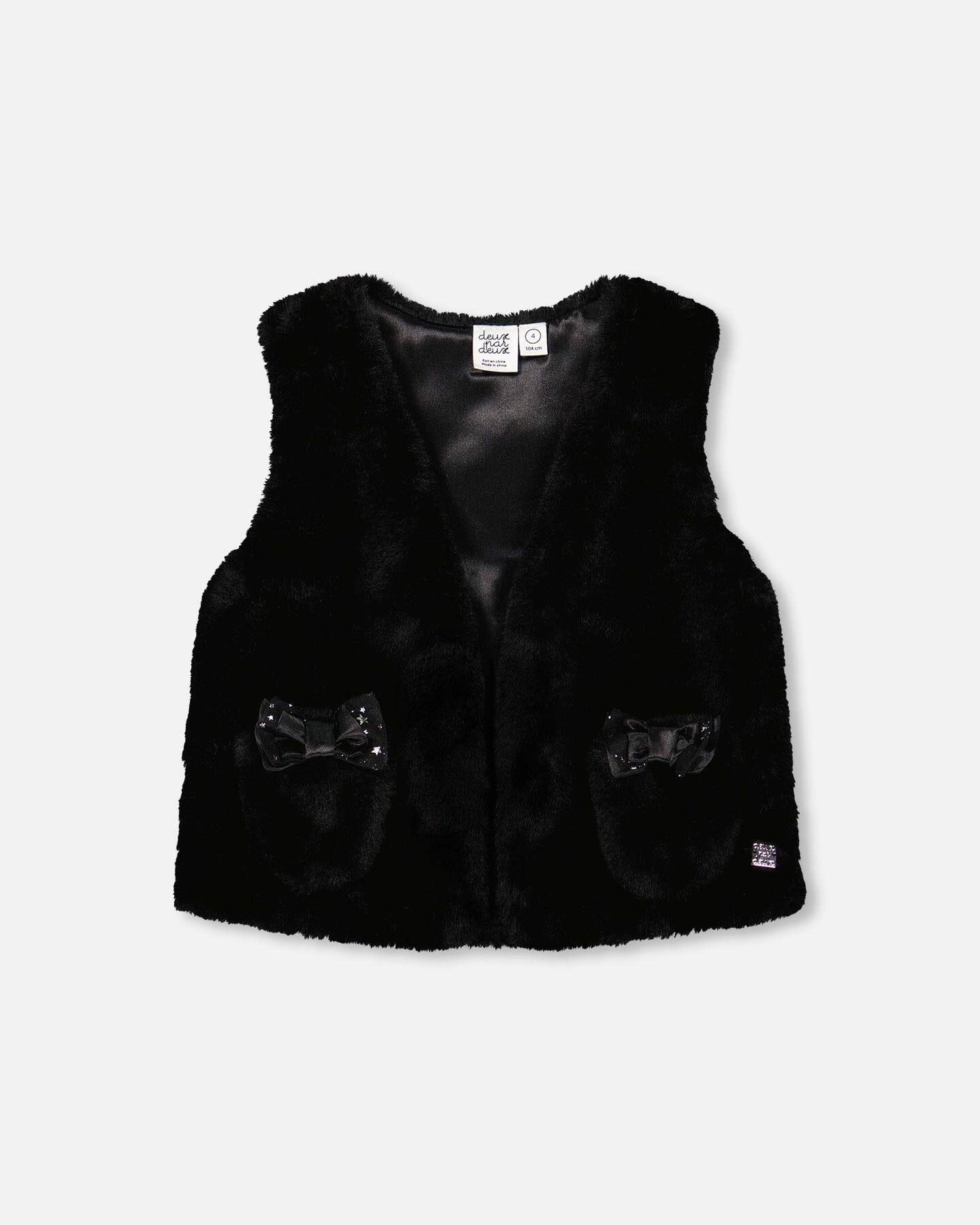 Faux Fur Vest Black-0