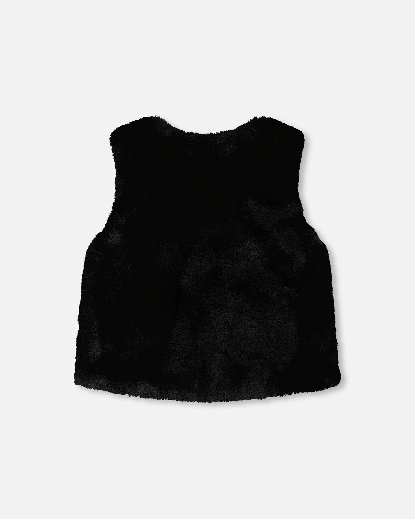 Faux Fur Vest Black-3
