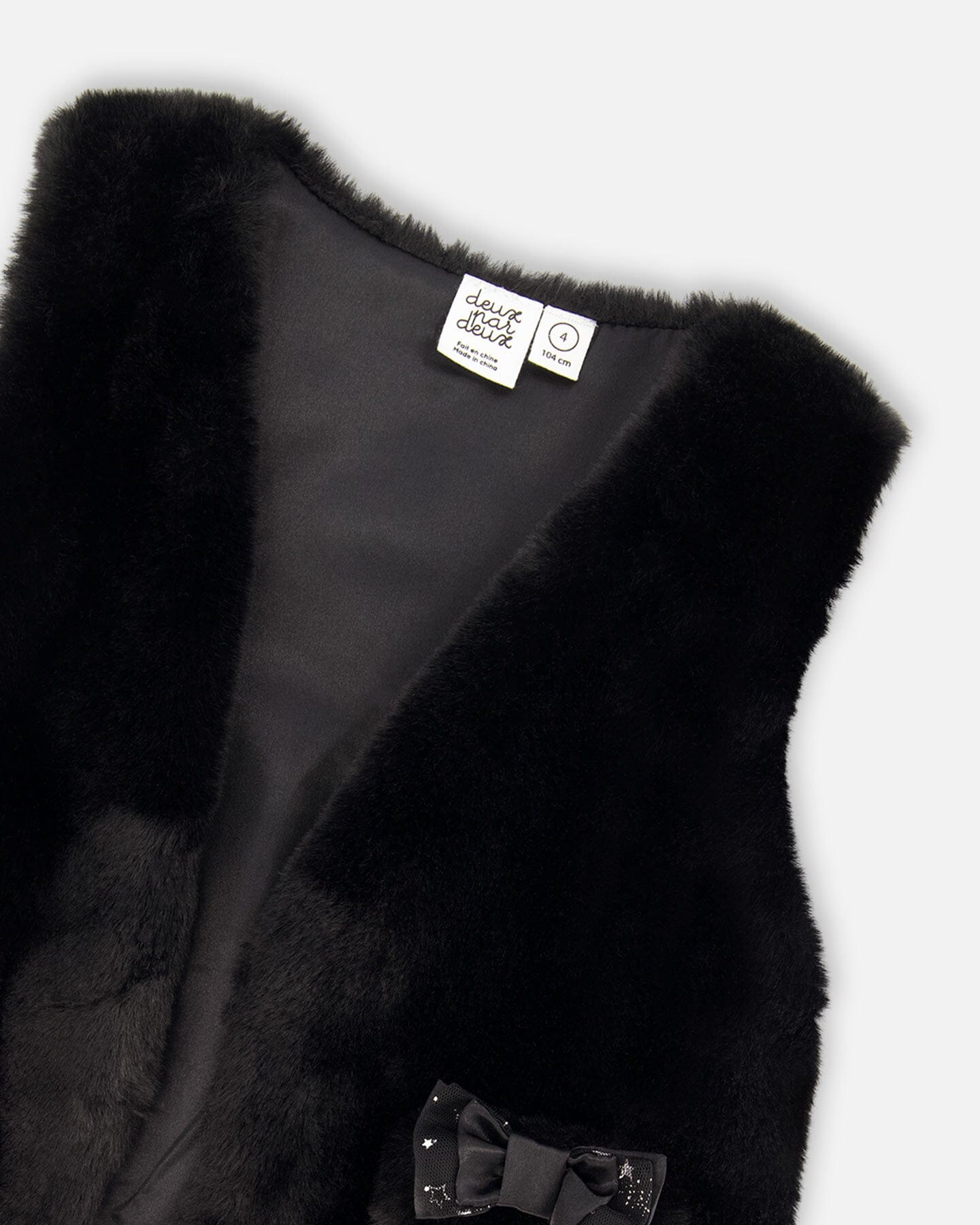 Faux Fur Vest Black-4