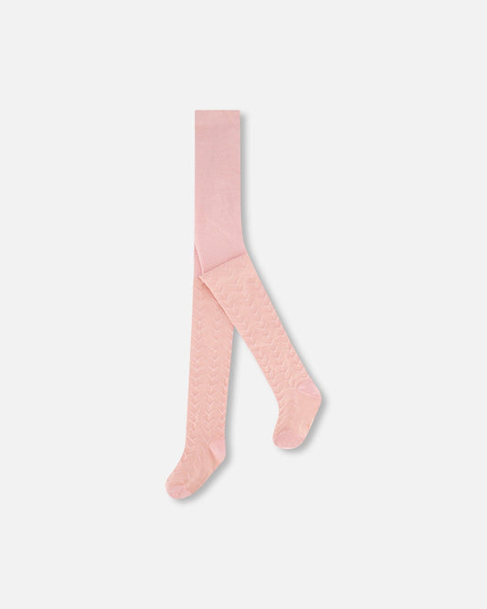 Tonal Jacquard Tights Light Pink-0