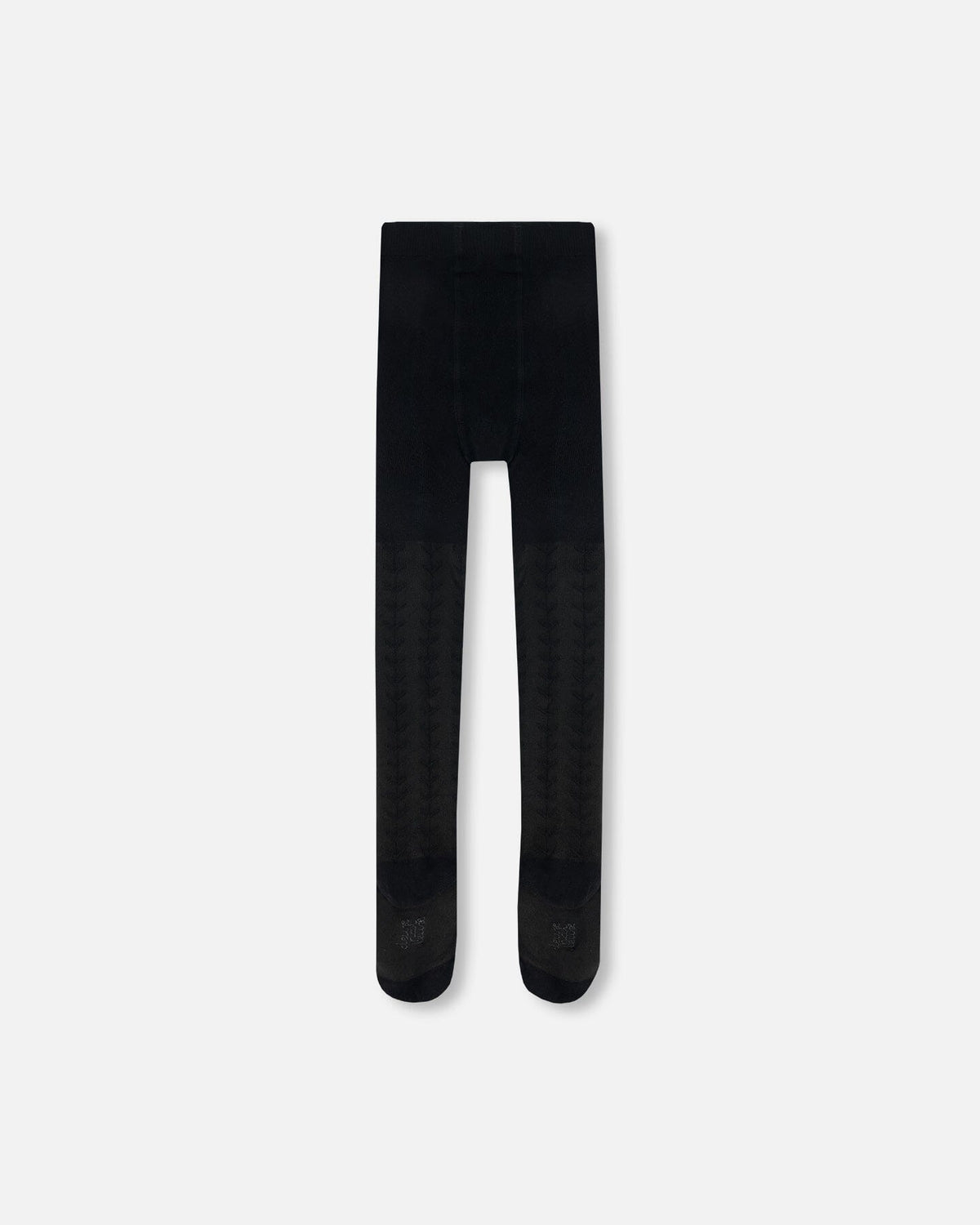 Tonal Jacquard Tights Black-2