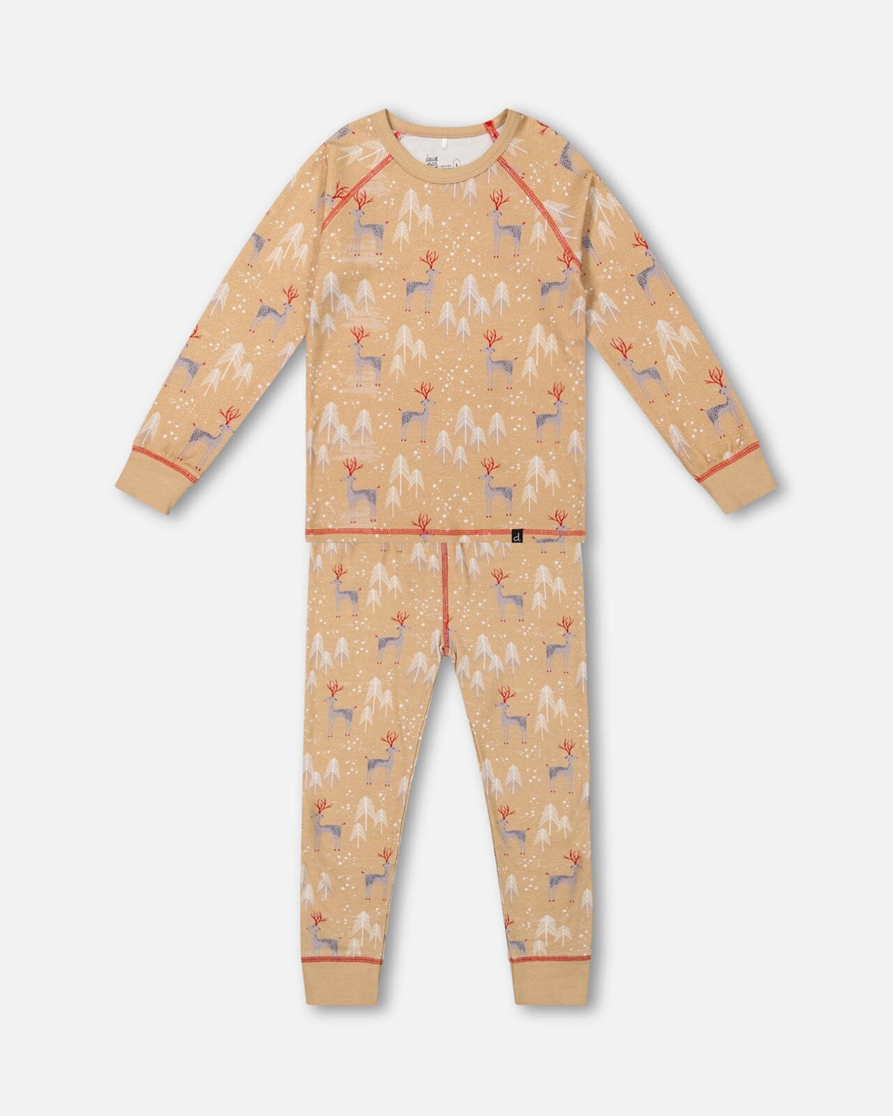 Organic Cotton Kid Two Piece Family Christmas Pajama Set-0