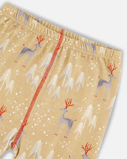 Organic Cotton Kid Two Piece Family Christmas Pajama Set-4