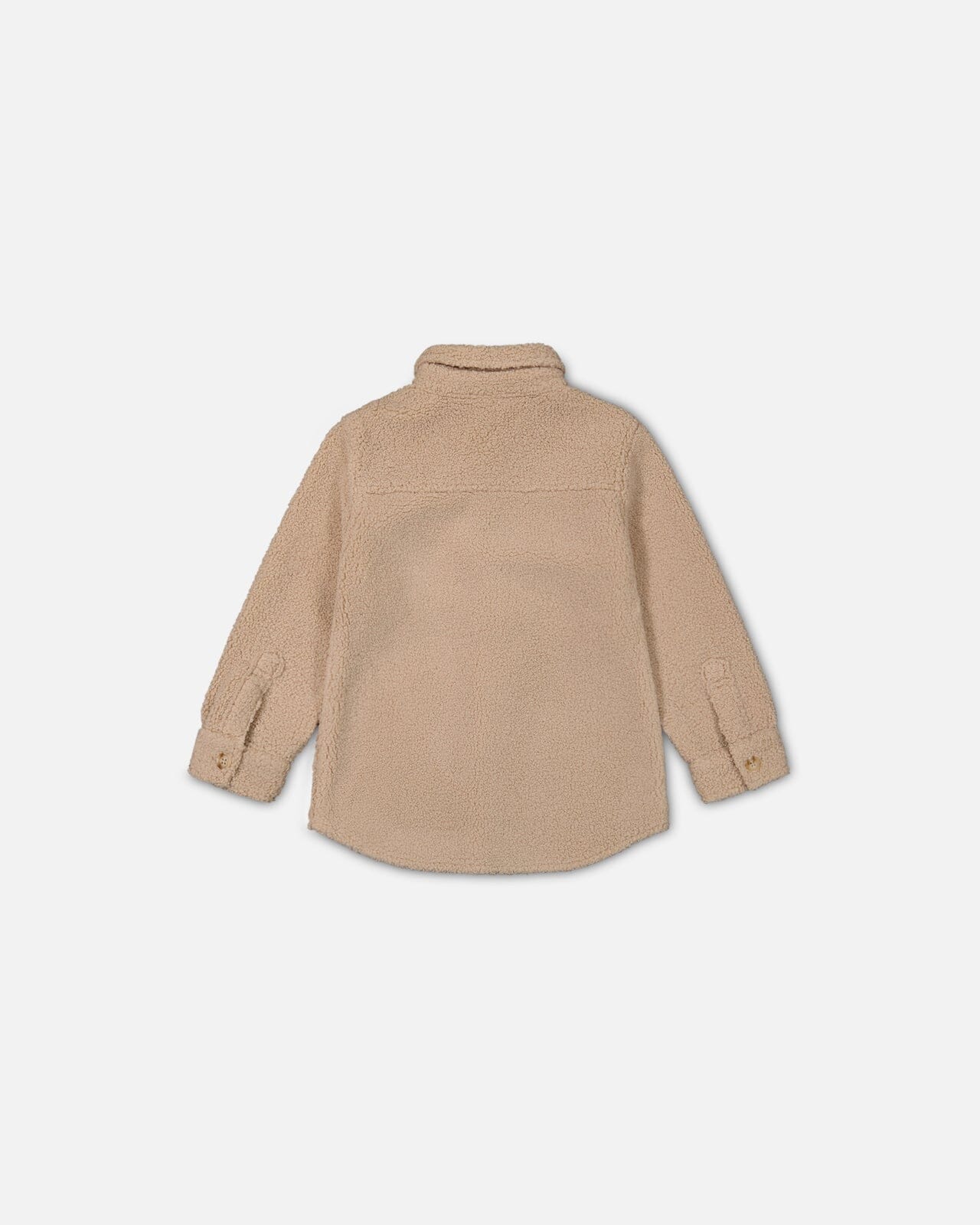 Sherpa Overshirt With Pocket Beige-2