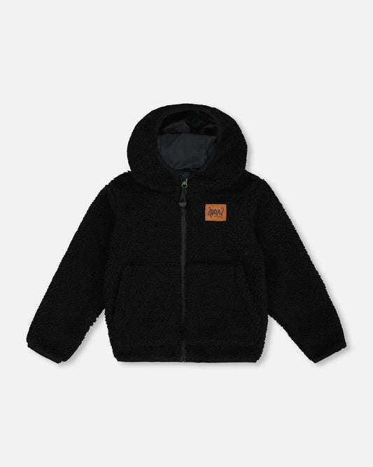 Reversible Sherpa Jacket Black-0