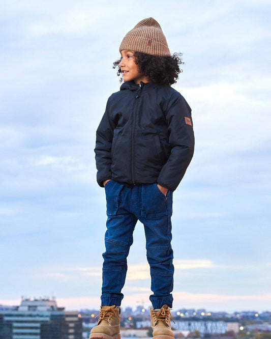 Reversible Sherpa Jacket Black-1