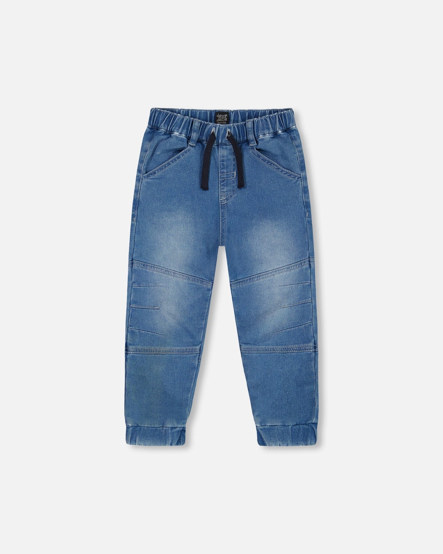French Terry Jogger Pants Light Blue Denim-0