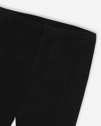 Rib Leggings Black-2