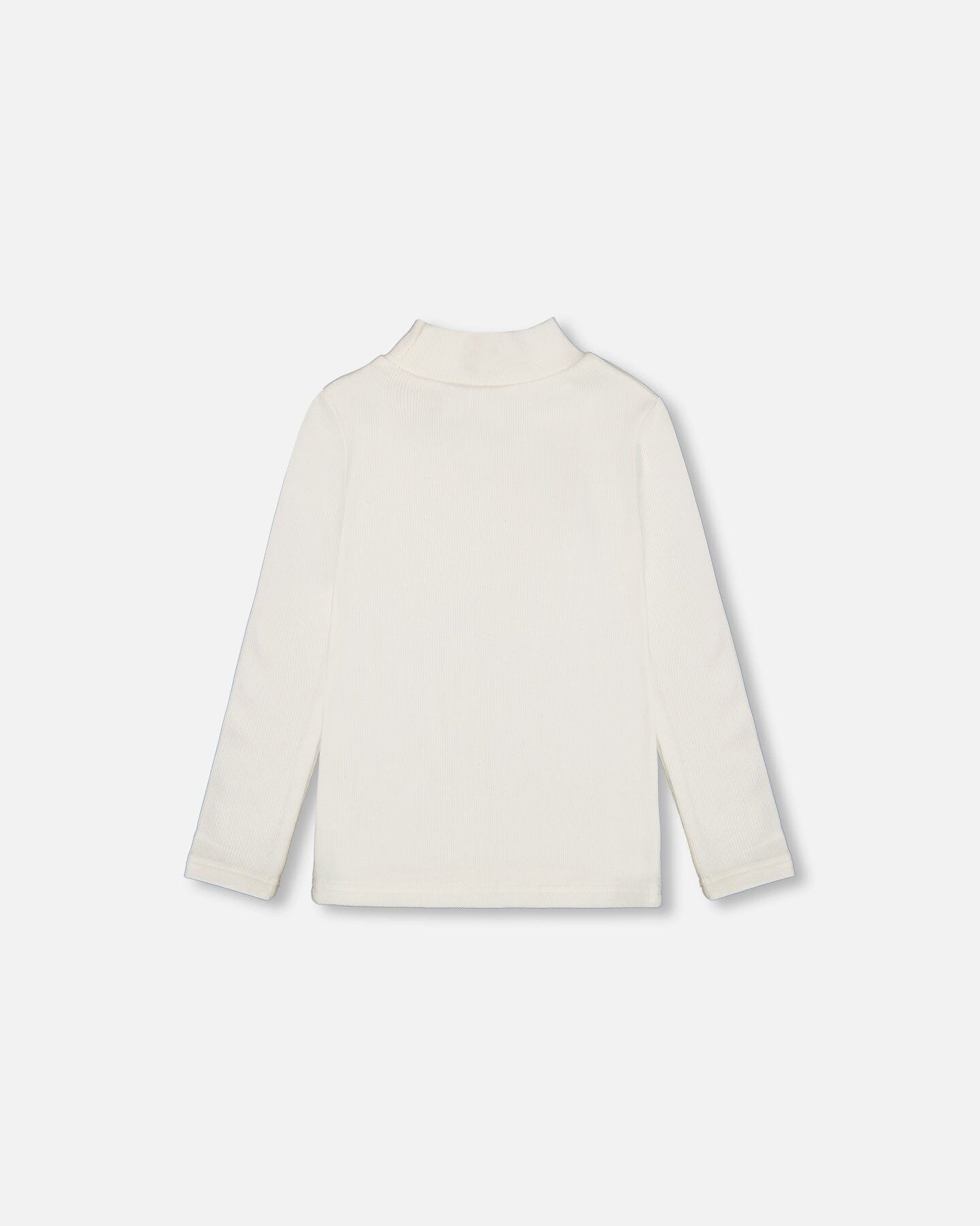 Super Soft Brushed Mock Neck Top Off White-2