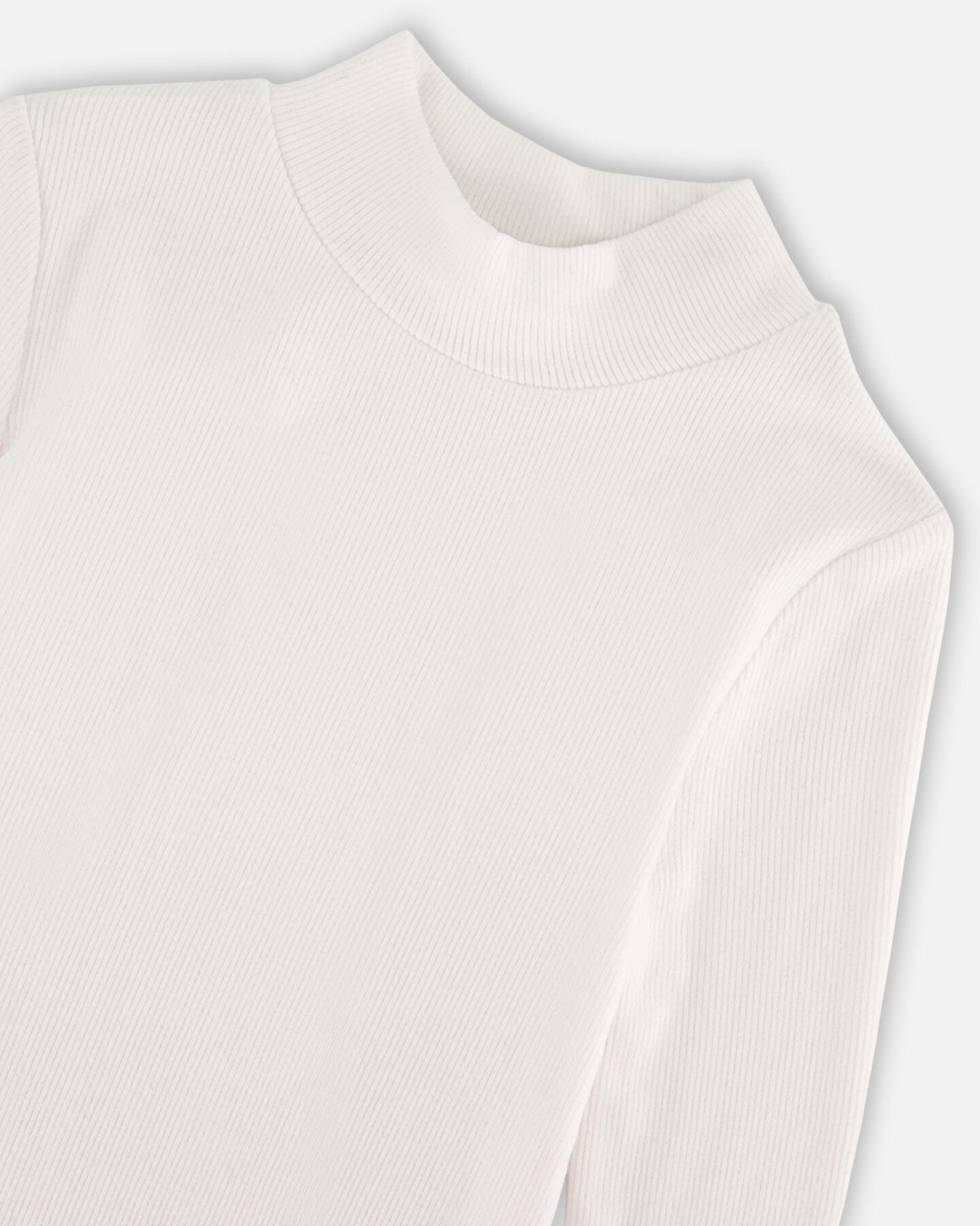 Super Soft Brushed Mock Neck Top Off White-3