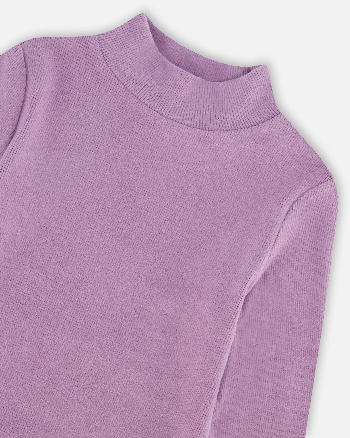 Super Soft Brushed Mock Neck Top Lilac-2