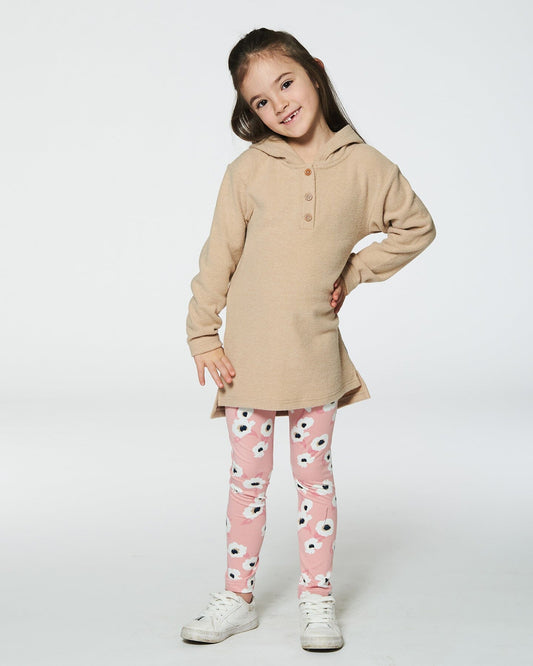 Hooded Rib Tunic Beige-1