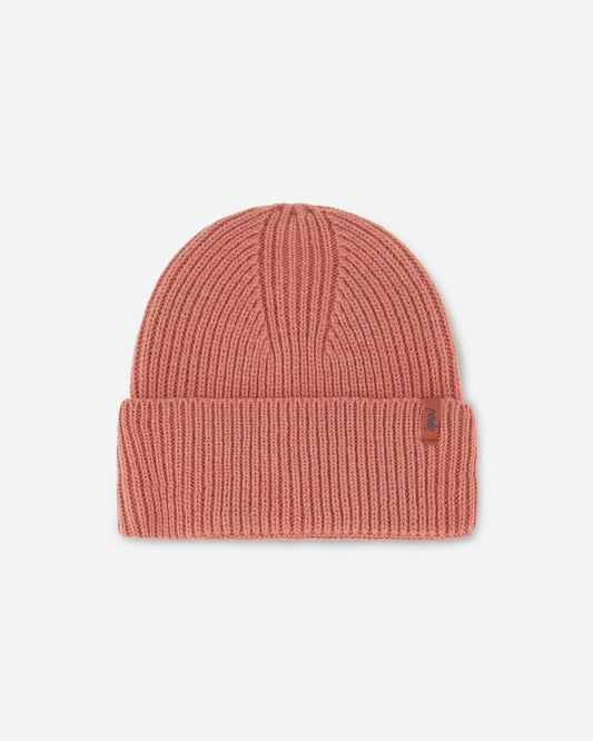 Mid-Season Knit Hat Brown Pink-0