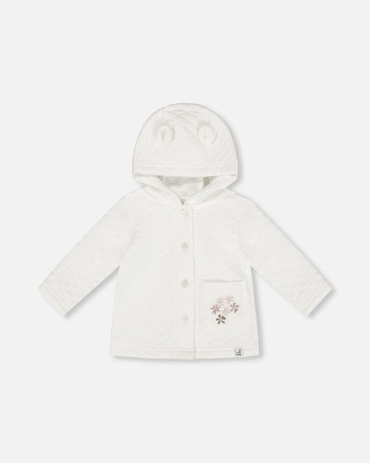 Quilted Jacket With Hood Snow White-0