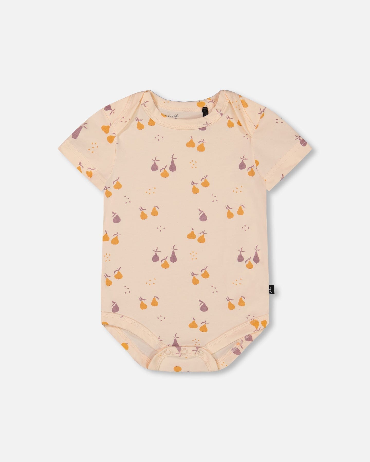Organic Cotton Onesie Peach Printed Pears-0