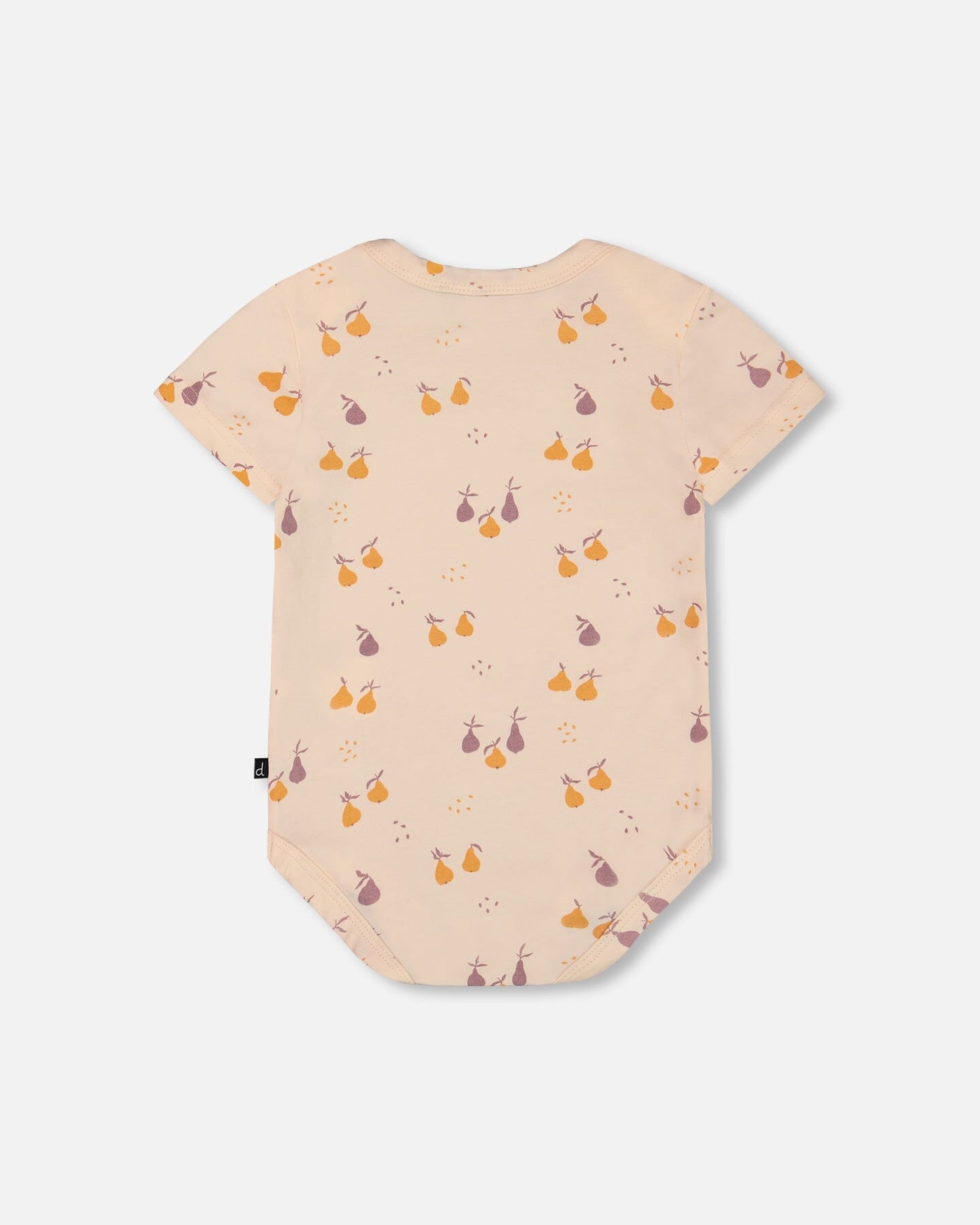Organic Cotton Onesie Peach Printed Pears-1