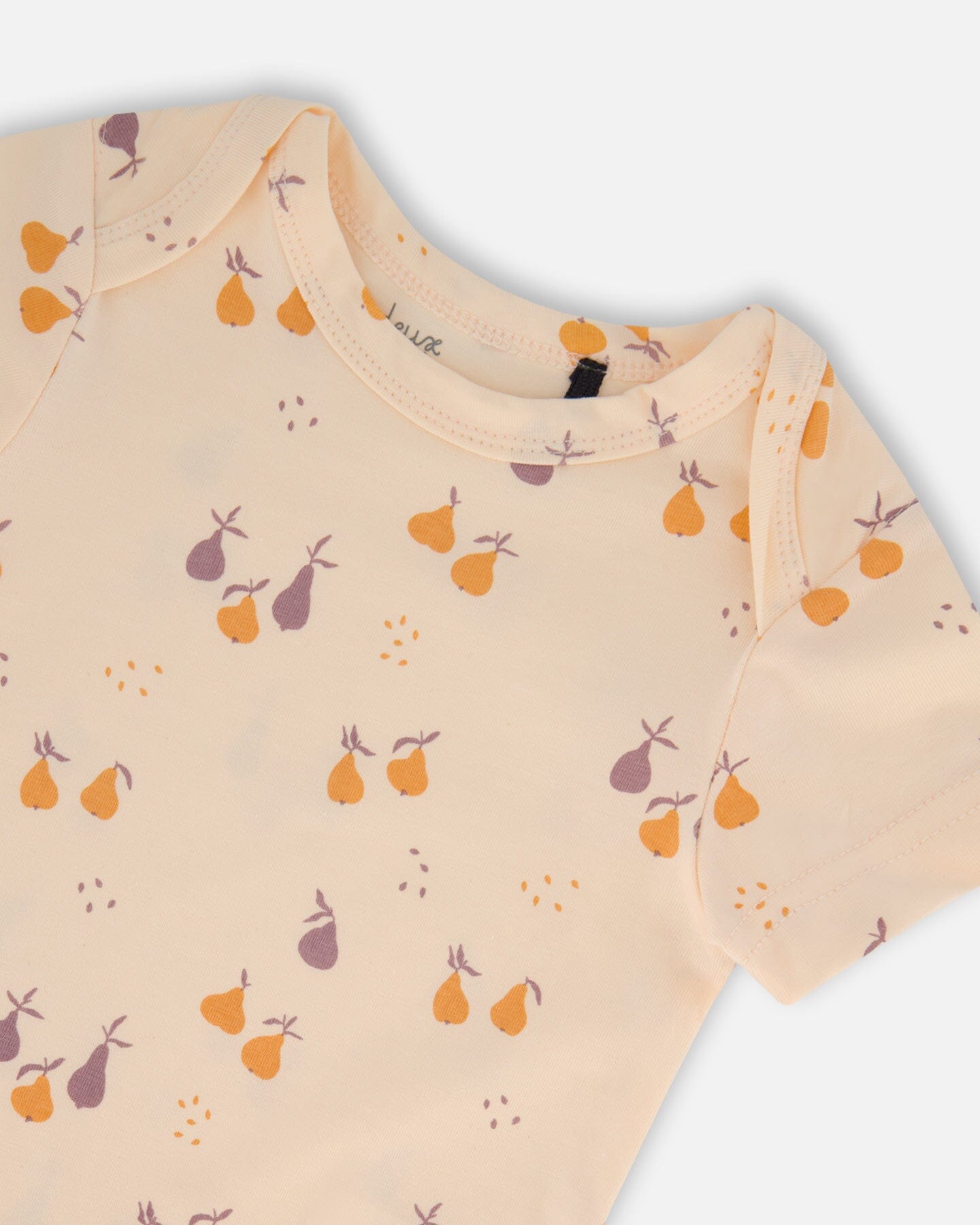 Organic Cotton Onesie Peach Printed Pears-2