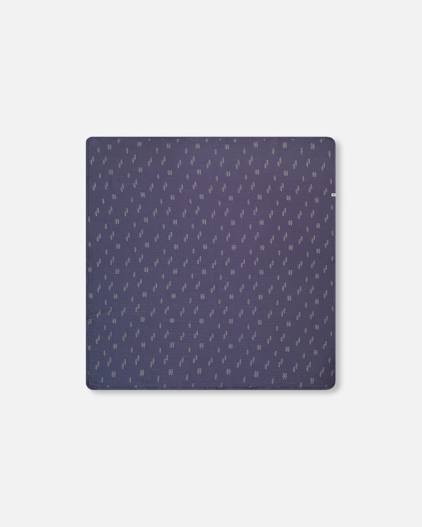 Printed Muslin Blanket Navy Blue Paper Boats-3