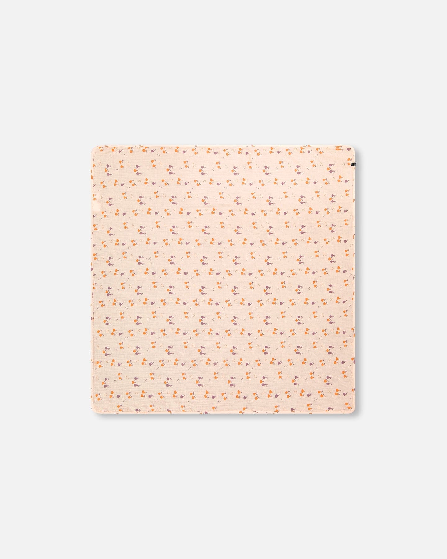 Printed Muslin Blanket Peach With Pears-2