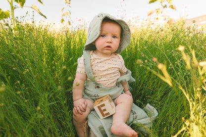 Printed Muslin Bucket Hat Sage Monkey-1